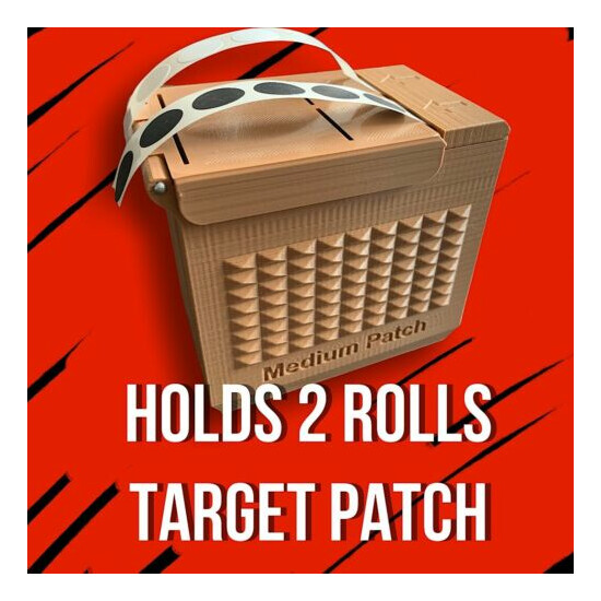 Target Patch Box for Sports Shooting.Patch Dispenser. Double Patch Rolls Holder. image {5}