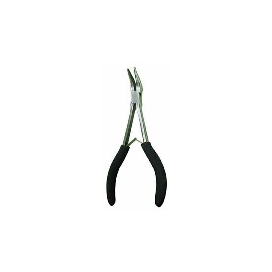 4-1/2" Mini Bent Nose Pliers with Smooth Jaws image {1}