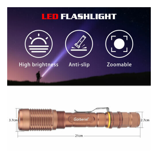 Super Bright Tactical Zoom L2 LED Flashlight 990000Lm 18650 Powerful Torch Light image {8}