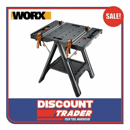 WORX Pegasus Multifunction Work Table & Saw Horse Quick Clamps & Pegs - WX051 image {1}