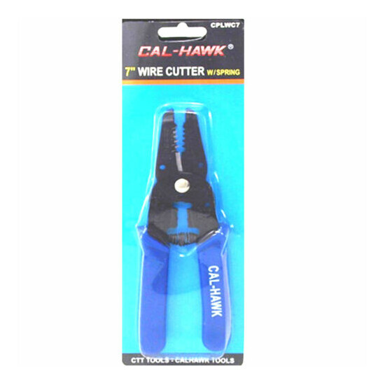 CAL-HAWK ( CPLWC7 ) - 10 - 22 Gauge 7" Wire Cutter Spring Action Soft Grip Handl image {2}