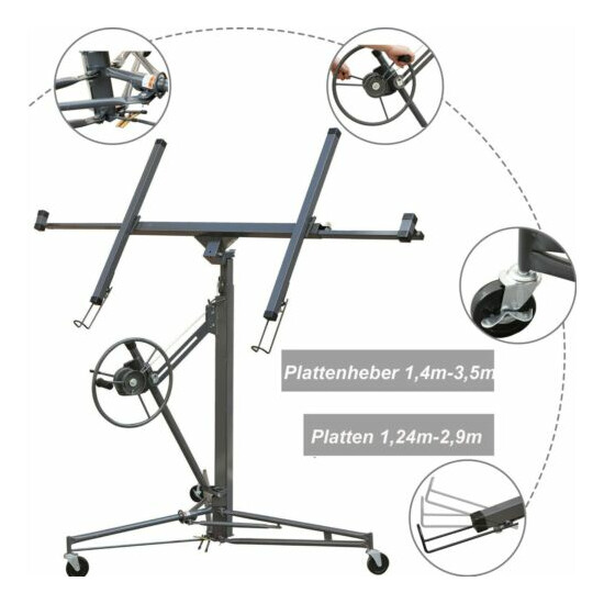 XXL Plate Lifter Plate Lift Panel Hoist Plasterboard Panel Drywall mounting aid  image {1}