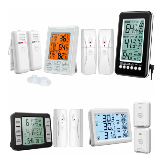 1pc Refrigerator Alarm Thermometer Digital Wireless Fridge Freezer&Temperature image {2}